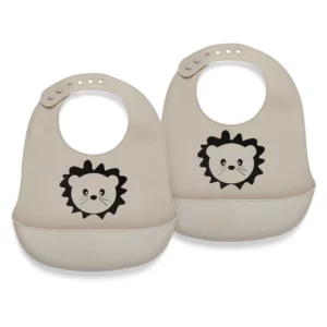 Bavoir en silicone Alfie - Lot de 2