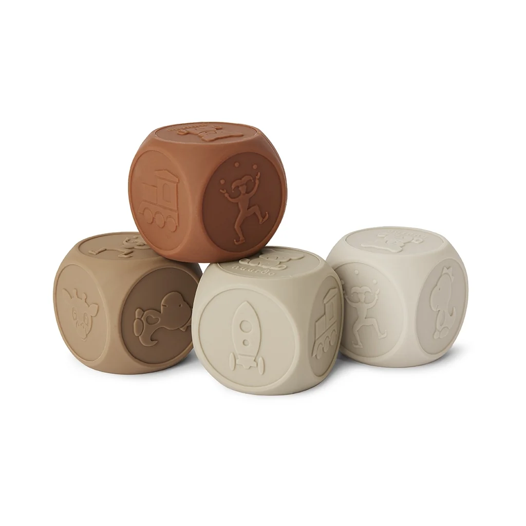 Lot de 4 dés en silicone Sana