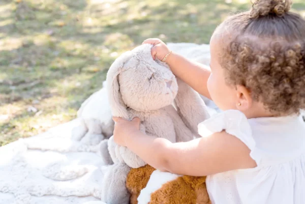 Peluche ultra douce lapin 40 cm – Crème – Image 2