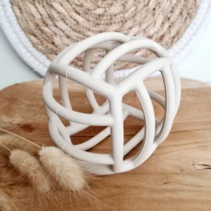 Balle de motricité flexible en silicone - Beige