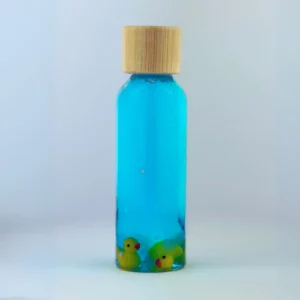 Bouteille sensorielle "Bleu canard"