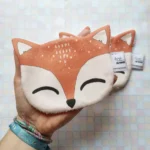 Lingette lavable / débarbouillette enfant Renard 100% coton